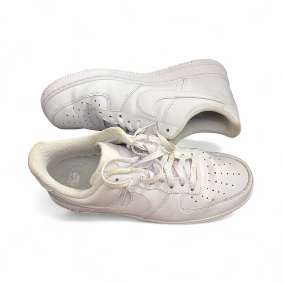 Men's Size 11 - Nike Air Force 1 Low '07 White Leather Worn Once - Picture 2 of 5